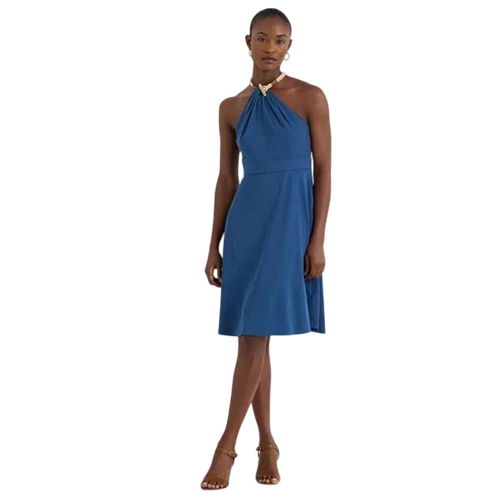 Lauren Ralph Lauren NANMALIE Sleeveless Day Jersey dress in indigo dusk Size 2